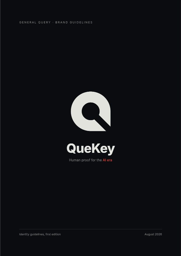 QueKey brand book, cover